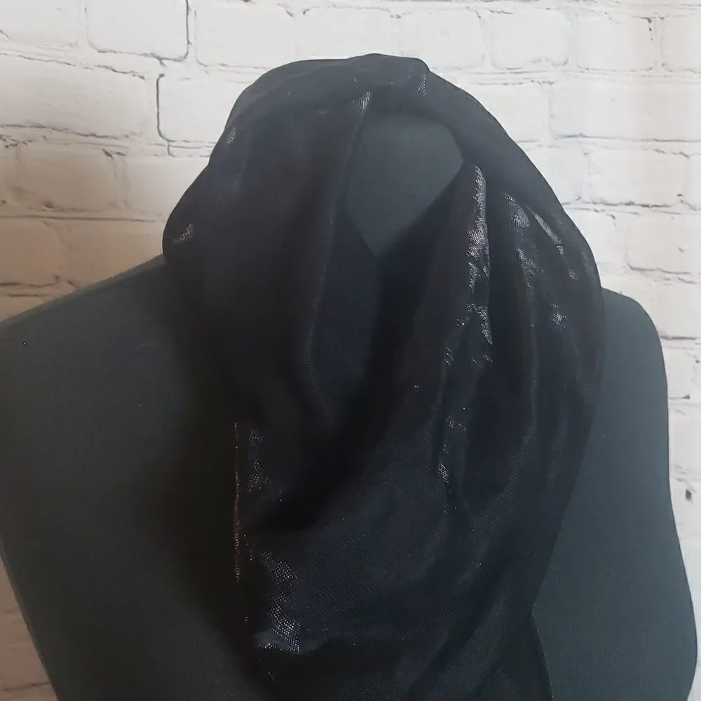Black Nylon Scarf‎